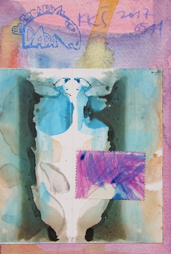 Cartoon: Silence (medium) by Kestutis tagged silence,dada,postcard,klecksography,mail,art,kunst,kestutis,lithuania