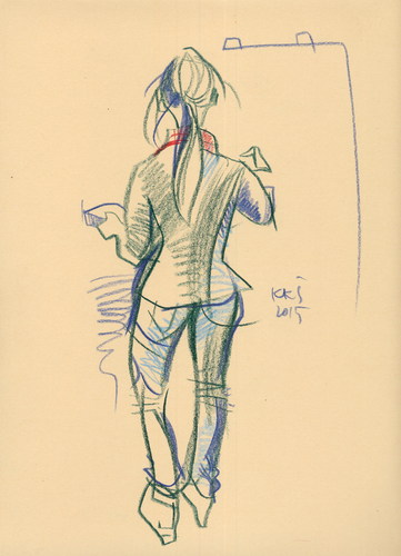 Cartoon: Sketch. Artist and model (medium) by Kestutis tagged sketch,artist,model,kestutis,lithuania