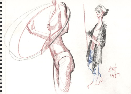 Cartoon: Sketch. Artist and model 5 (medium) by Kestutis tagged sketch,artist,kestutis,lithuania