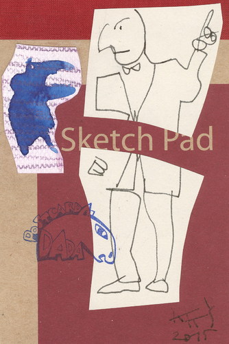 Cartoon: Sketch pad (medium) by Kestutis tagged lithuania,kestutis,postcard,dada,theatre,sketch