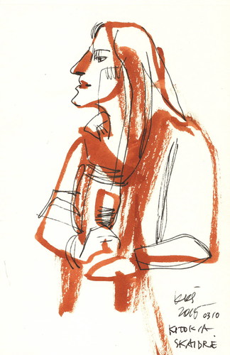 Cartoon: Sketch. Skaidre (medium) by Kestutis tagged sketch,artist,kestutis,lithuania