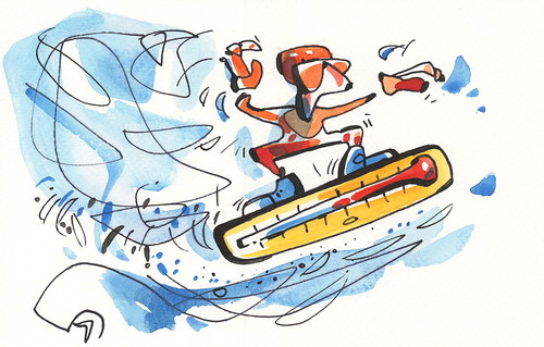 Cartoon: Snowboarding (medium) by Kestutis tagged snowboarding,olympic,winter,sports,sochi,2014,thermometer,kestutis,lithuania,celsius