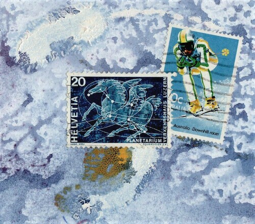 Cartoon: Sports stars (medium) by Kestutis tagged dada,postcard,sport,star,winter,philately,kestutis,lithuania