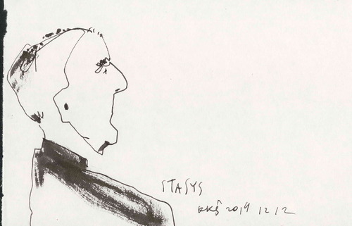 Cartoon: Stasys (medium) by Kestutis tagged sketch,kestutis,lithuania