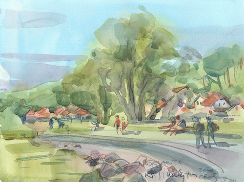 Cartoon: Summer etudes. Lagoon coast (medium) by Kestutis tagged summer,etude,coast,sketch,kestutis,lithuania