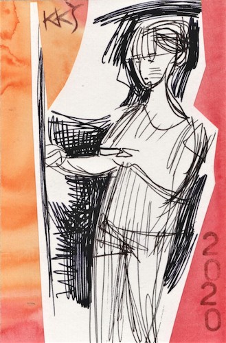 Cartoon: Two sketch art postcards 15 (medium) by Kestutis tagged sketch,postcard,art,kunst,kestutis,lithuania