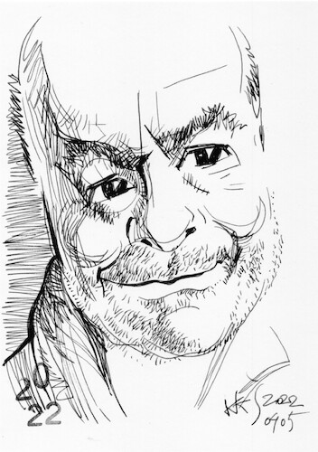 Cartoon: Victor Shenderocvich (medium) by Kestutis tagged sketch,war,krieg,ukraine,russia,russland,kestutis,lithuania