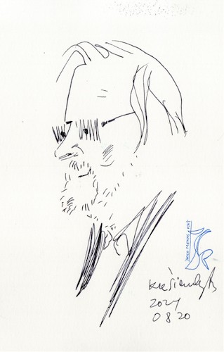 Cartoon: Vytautas Landsbergis (medium) by Kestutis tagged sketch,kestutis,lithuania