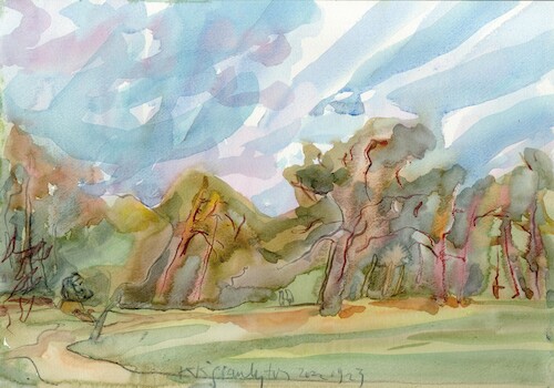 Cartoon: Watercolor plein air 4 (medium) by Kestutis tagged watercolor,pleinair,art,kunst,kestutis,lithuania