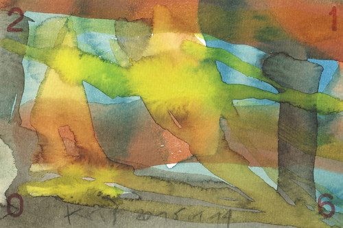 Cartoon: Watercolourists diary (medium) by Kestutis tagged liner,postcard,kestutis,lithuania,watercolour,diary