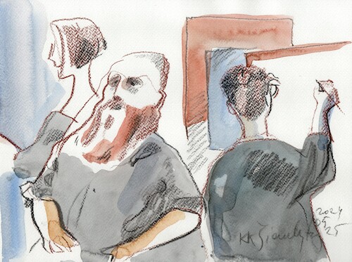 Cartoon: We draw portraits (medium) by Kestutis tagged drawing,portrait,kestutis,lithuania,art,kunst,sketch