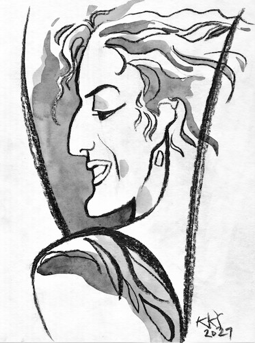 Cartoon: Agne Pakarkliene (medium) by Kestutis tagged flamenco,dancer,kestutis,lithuania