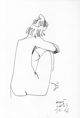 Cartoon: Artist and model 4 (medium) by Kestutis tagged artist,model,sketch,art,kunst,kestutis,lithuania