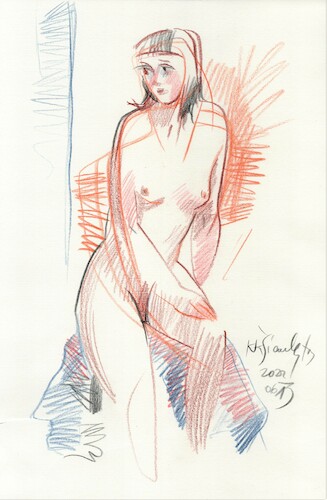 Cartoon: Artists and models. Sketches 8 (medium) by Kestutis tagged sketch,art,kunst,kestutis,lithuania,model