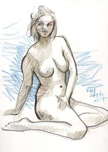 Cartoon: Artists. Model (medium) by Kestutis tagged artist,model,sketch,kestutis,lithuania