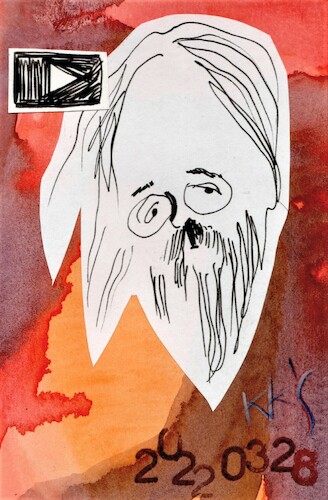 Cartoon: Automatic drawing 7 (medium) by Kestutis tagged automatic,drawing,sketch,dada,postcard,war,ukraine,russia,russland,krieg,kestutis,lithuania,art,kunst