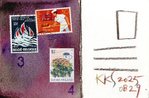 Cartoon: Black humor. A delicious trophy (medium) by Kestutis tagged black,humor,post,briefmarke,stamps,hunting,bakery,kestutis,lithuania,dada,postcard,art,kunst,sports,delicious,trophy