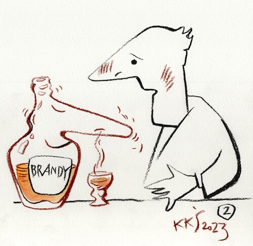 Cartoon: Brandy (medium) by Kestutis tagged brandy,kestutis,lithuania