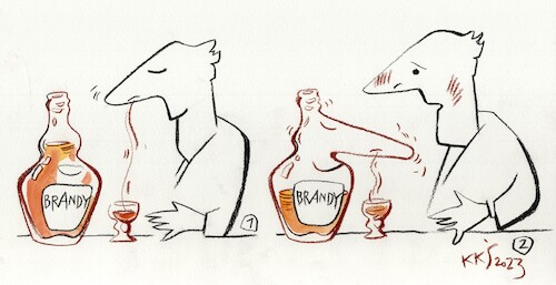 Cartoon: Brandy (medium) by Kestutis tagged brandy,kestutis,lithuania