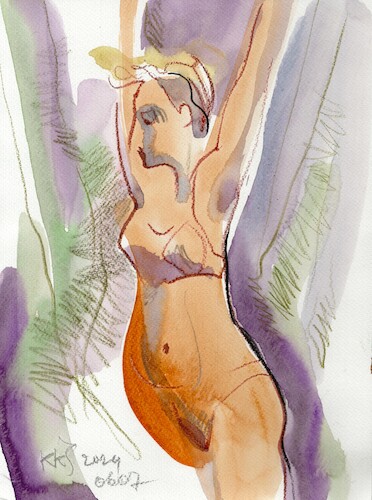 Cartoon: Event at the Night of Culture (medium) by Kestutis tagged sketch,night,culture,event,kestutis,lithuania,art,kunst,figure,human