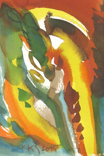 Cartoon: Expressionist autumn (medium) by Kestutis tagged postcard,kestutis,lithuania,expressionist,autumn,expressionism