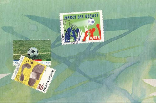 Cartoon: Football match. DADA Comic (medium) by Kestutis tagged football,match,dada,postcard,comic,soccer,mail,art,kunst,postage,stamps,socer,kestutis,lithuania,sports