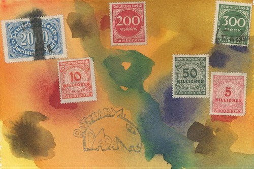 Cartoon: Game (medium) by Kestutis tagged dada,postcard,game,mail,art,total,kestutis,lithuania,stamps,post