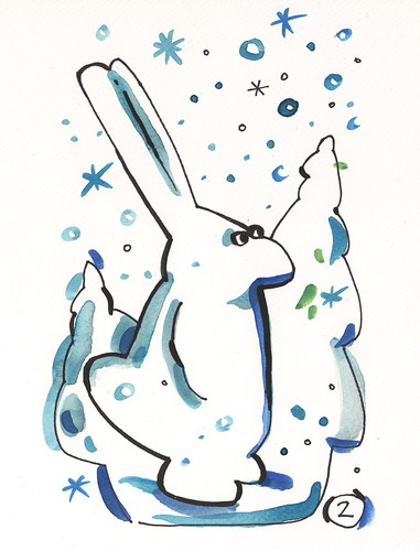 Cartoon: HUNTER (medium) by Kestutis tagged adventure,lithuania,kestutis,hase,hare,story,comic,strip,forest,wald,jäger,winter,hunter