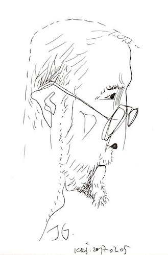 Cartoon: Jurgis Gimberis (medium) by Kestutis tagged artist,writer,caricature,kestutis,lithuania