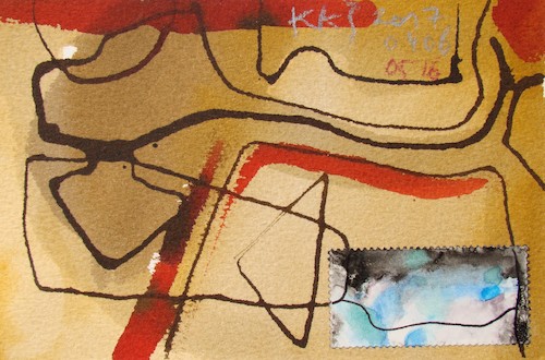 Cartoon: Labyrinth (medium) by Kestutis tagged labyrinth,dada,postcard,mail,art,kunst,kestutis,lithuania