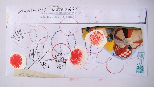 Cartoon: Mail art with sketch. Vygintas (medium) by Kestutis tagged sketch,kestutis,lithuania,mail,art