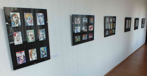 Cartoon: Media adventures. Exibition (medium) by Kestutis tagged humourgraphics,lithuania,kestutis,exibition,cartoon,adventures,media