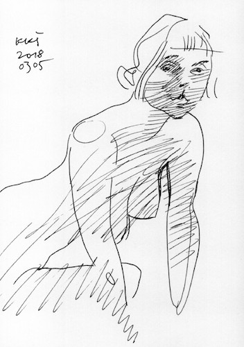 Cartoon: Painters and model. 13 (medium) by Kestutis tagged painter,model,sketch,kestutis,lithuania