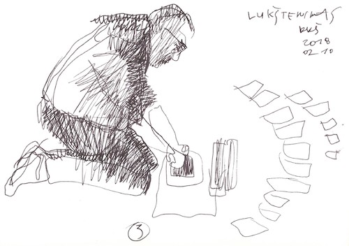 Cartoon: Performance (medium) by Kestutis tagged performance,art,kunst,sketch,kestutis,lithuania