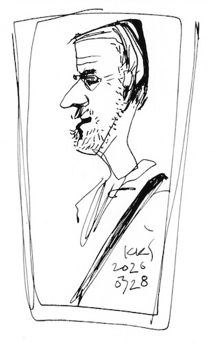 Cartoon: Romualdas Pucekas (medium) by Kestutis tagged artist,sketch,art,kunst,kestutis,lithuania