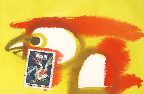 Cartoon: Rooster year (medium) by Kestutis tagged rooster,year,postcard,mail,art,dada,kestutis,lithuania