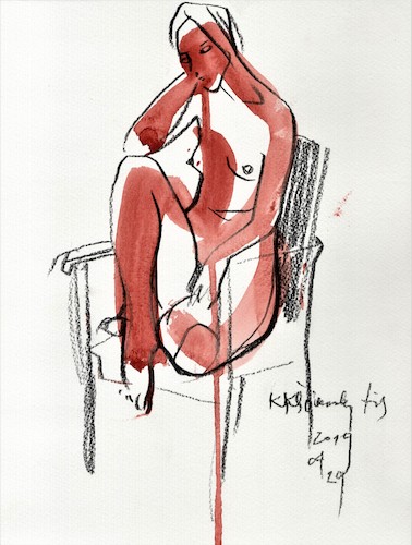 Cartoon: Sketch art. Artist and model 10 (medium) by Kestutis tagged sketch,art,artist,model,kunst,kestutis,lithuania