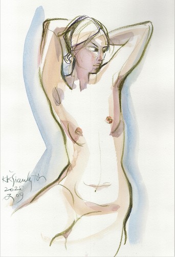 Cartoon: Sketch art. Artist and model 19 (medium) by Kestutis tagged sketch,artist,model,art,kunst,kestutis,lithuania