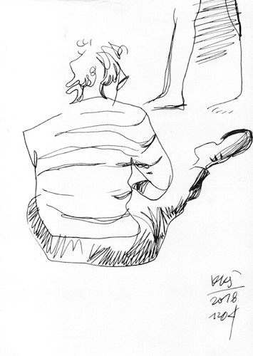 Cartoon: Sketch art. Artist and model 6 (medium) by Kestutis tagged sketch,art,kunst,kestutis,lithuania