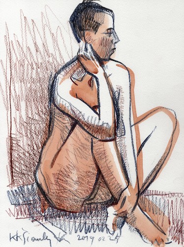 Cartoon: Sketch art. Artist and model 8 (medium) by Kestutis tagged sketch,art,artist,model,kestutis,lithuania