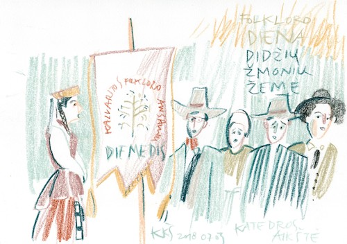 Cartoon: Sketch. Song festival (medium) by Kestutis tagged song,festival,kestutis,lithuania,sketch