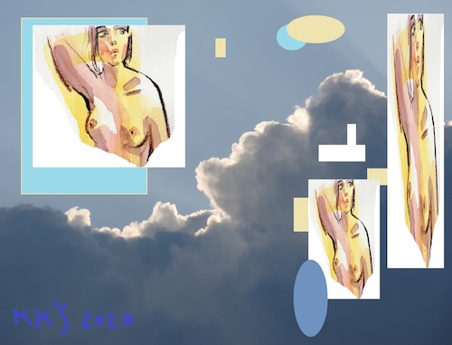 Cartoon: The cloud dream (medium) by Kestutis tagged cloud,dream,observagraphics,sketch,kestutis,lithuania