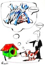 Cartoon: A dreamer (small) by Kestutis tagged dog,house,bone,dream,kestutis,lithuania