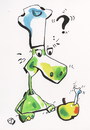Cartoon: Acquaintance (small) by Kestutis tagged acquaintance hi hello turtle food philosophy nature pirate kitchen apfel apple kestutis lithuania chef
