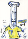 Cartoon: Andriy Shevchenko (small) by Kestutis tagged fußball football fussball soccer ionic order columns ukraine sweden andriy shevchenko goal fans head sports euro 2012