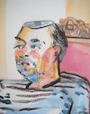 Cartoon: Antanas Razmus (small) by Kestutis tagged sketch,art,kunst,kestutis,lithuania,watercolor