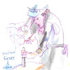 Cartoon: Artist Gerry (small) by Kestutis tagged dada sketch kestutis lithuania artist netherlands