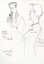 Cartoon: Artists speeches (small) by Kestutis tagged sketch,artist,kestutis,lithuania