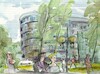 Cartoon: At the resort. 2 (small) by Kestutis tagged journey,cdoffe,resort,kestutis,lithuania,watercolor,sketch