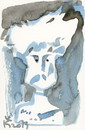 Cartoon: Autocaricature 2 (small) by Kestutis tagged caricature autocaricature postcard watercolor sketch kestutis lithuania